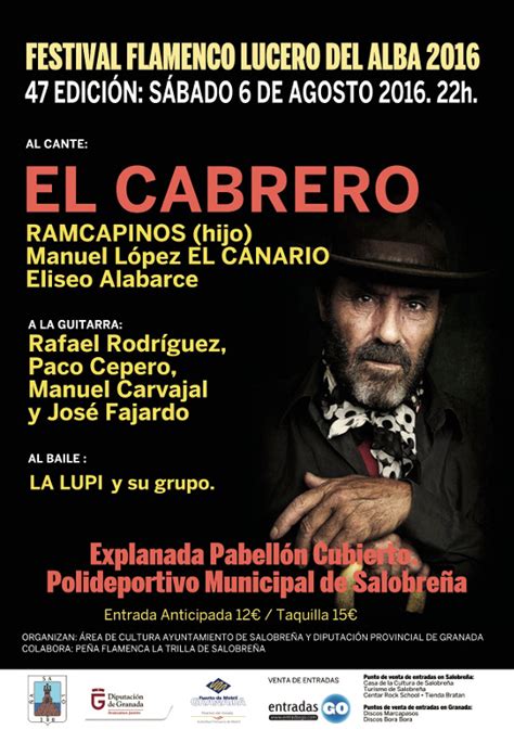 El Cabrero encabeza el cartel del XLVII Festival Flamenco ...