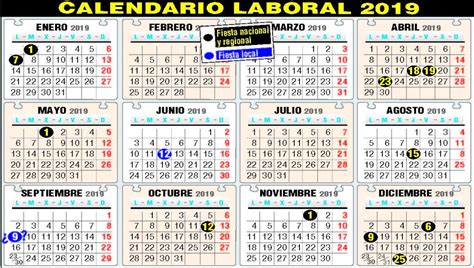 El calendario de festivos de 2019 tendrá  macropuente ...