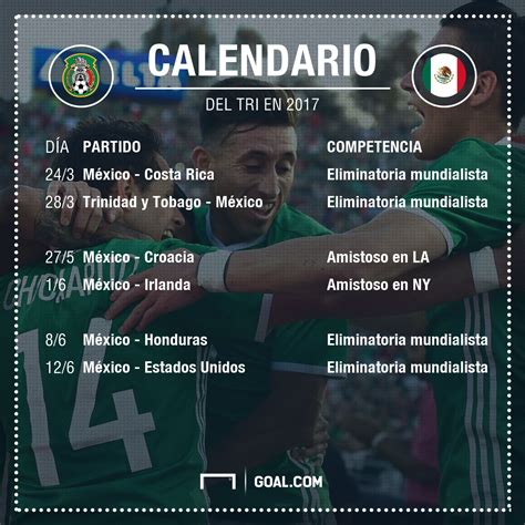 El calendario de la Selección de México para el 2017 ...