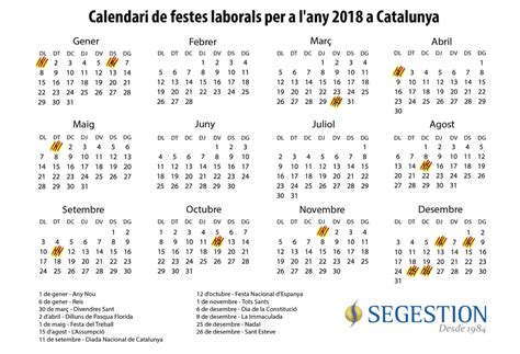 El calendario laboral del 2018 en Catalunya tendrá 15 ...