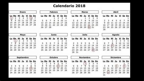 El calendario laboral para 2018 recoge diez festivos ...