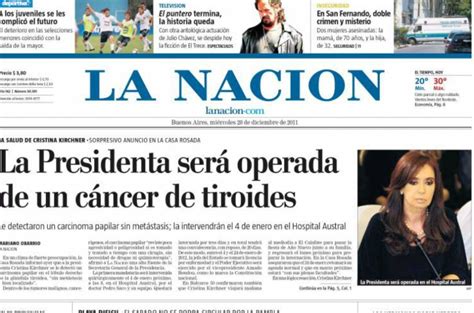 El cáncer de Cristina es portada de los diarios más ...