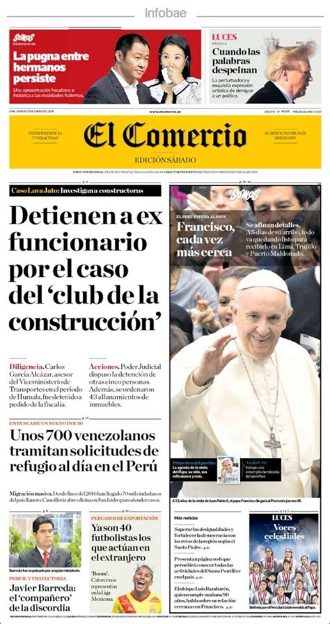El Comercio, Perú, 13 de enero de 2018   Noticias de Catamarca
