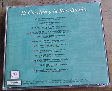 El Corrido Y La Revolucion Cd Especial Ed Año 2000 Vmj ...
