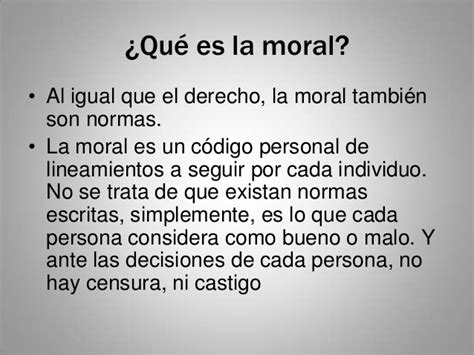 El derecho y la moral