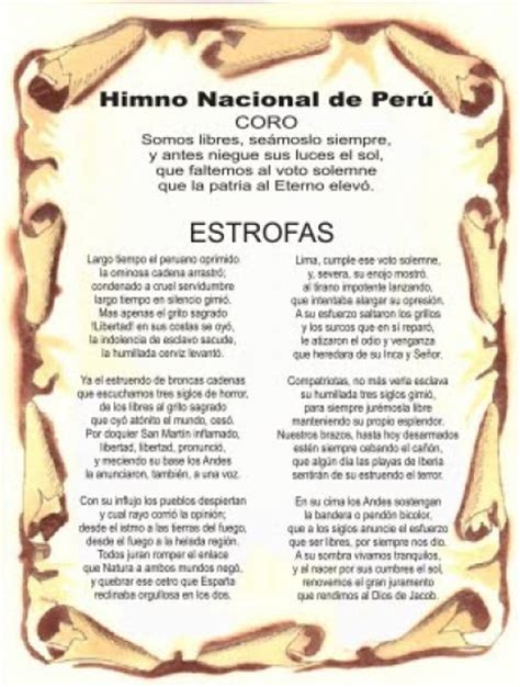 El himno nacional del peru   Imagui