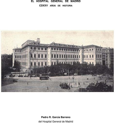 EL HOSPITAL GENERAL DE MADRID CDXXV AÑOS DE HISTORIA   PDF