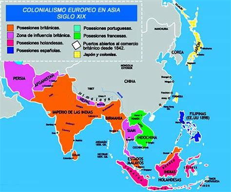 El imperialismo y colonialismo en Asia