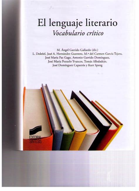 El lenguaje literario. Vocabulario crítico | Nueva Revista
