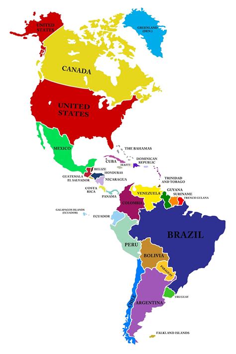 El mapa de América del Sur y del Norte Banco de Imagenes ...