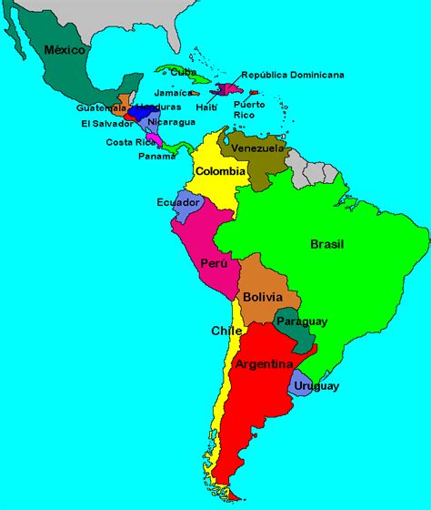 El mapa de america latina Imagui
