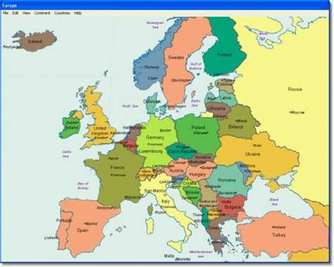 El mapa de europa con sus paises y capitales   Imagui