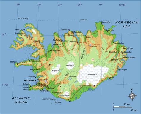 El mapa de Islandia: información, clima,costumbres y ...