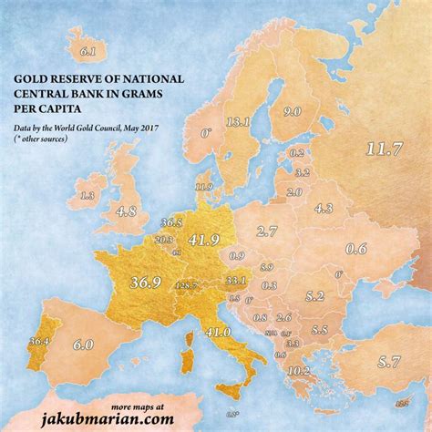 El mapa de las reservas de oro de los bancos centrales en ...