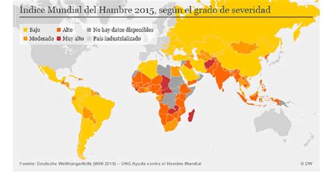 El mapa del hambre en el mundo