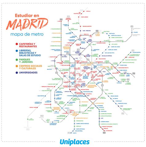 El mapa del metro con los mejores rincones para estudiar ...