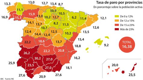 El mapa del paro en España: las peores y mejores ...