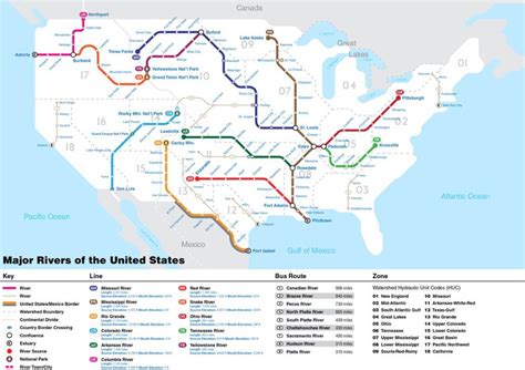 El mapa que describe los principales ríos de Estados ...