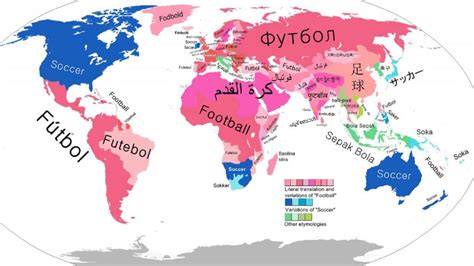 El mapa que te muestra en qué países se dice  fútbol  o ...