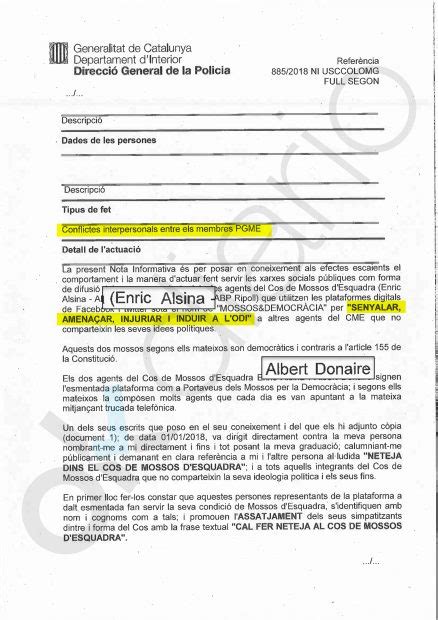 El marido de la mossa sancionada por criticar a Puigdemont ...