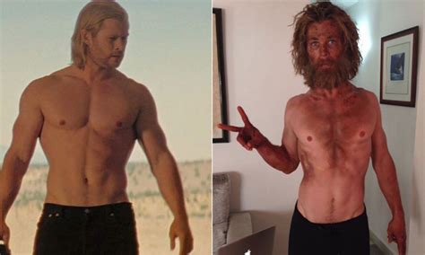 El musculoso Chris Hemsworth, Thor, irreconocible por ...