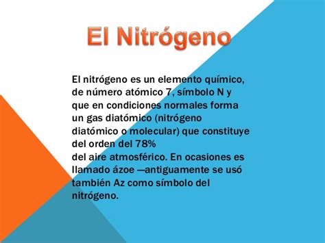 El nitrógeno