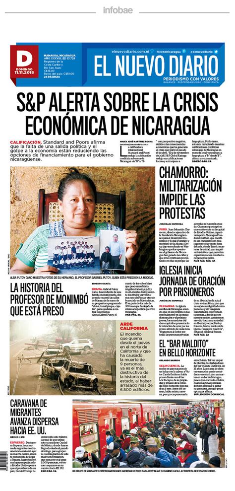 El nuevo diario, Nicaragua, 11 de noviembre de 2018 ...