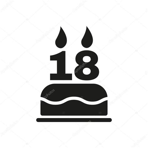 El pastel de cumpleaños con velas en forma de icono número ...