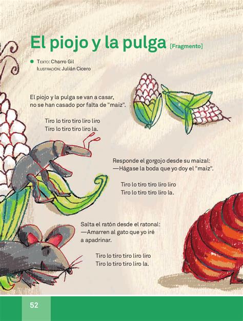 El piojo y la pulga   Español Lecturas 3ro ~ Apoyo Primaria