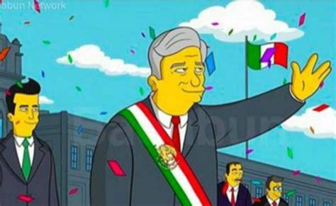 El presidente de México en 2018 al estilo de  Los Simpsons