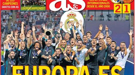 El Real Madrid Supercampeón de Europa 2017 | Las Portadas