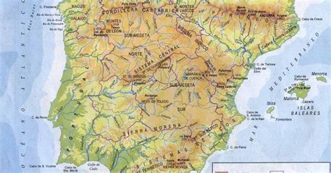EL RINCÓN DE CLÍO: mapa físico de España
