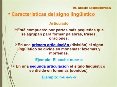El signo lingüístico