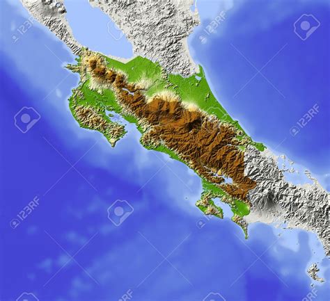 El sistema montañoso en Costa Rica