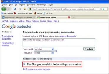 El traductor de Google ayuda con la pronunciación ...