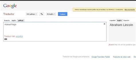 El traductor de Google confunde a Manuel Fraga con Abraham ...