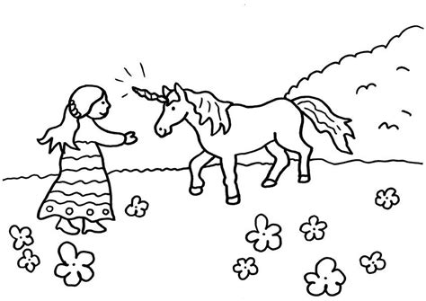 El unicornio de la princesa: dibujo para colorear e imprimir