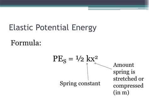 Elastic Potential Energy Formula   Ace Energy