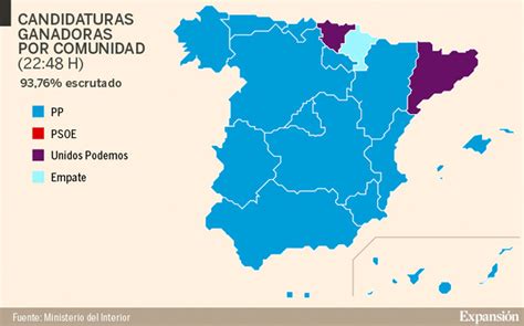 Elecciones Generales de España 2016: El PP gana en 14 CCAA ...