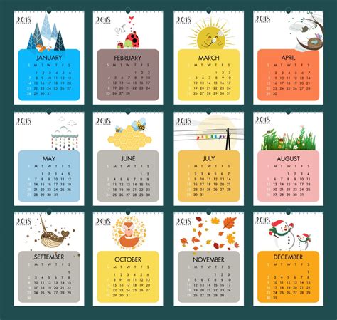 Elegant Calendar 2018 Design | Calendar 2018