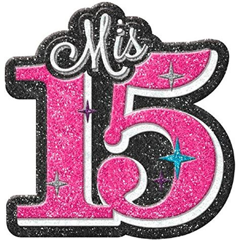 Elegant Mis Quince Años Glitter Cutout Birthday Party ...