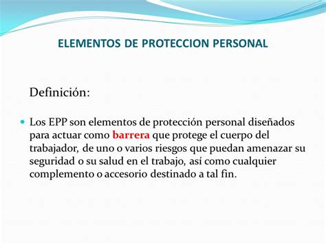 Elementos de protección personal   ppt video online descargar