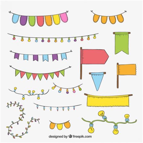 Elementos decorativos para fiestas | Descargar Vectores gratis