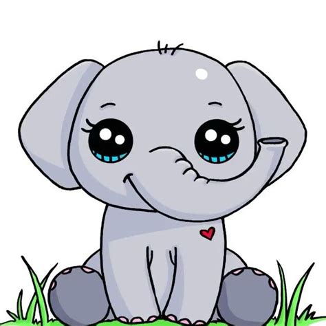 Elephant | Cute drawnings | Pinterest | Kawaii, Drawings ...