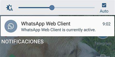 Eliminar notificación de WhatsApp Web en Android