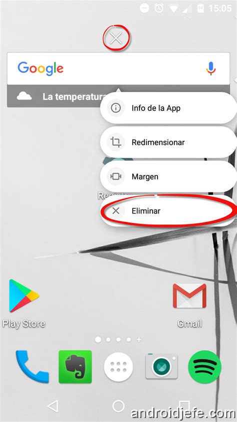 Eliminar o quitar barra Google en Android • Android Jefe