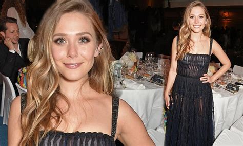 Elizabeth Olsen braless at Cannes dinner | Daily Mail Online