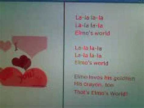 Elmo s World Lyrics   YouTube