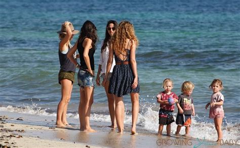 Elsa Pataky Enjoys A Beach Day With Her Kids in Spain