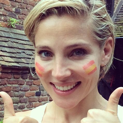 Elsa Pataky sported the Spanish flag on her cheeks ...
